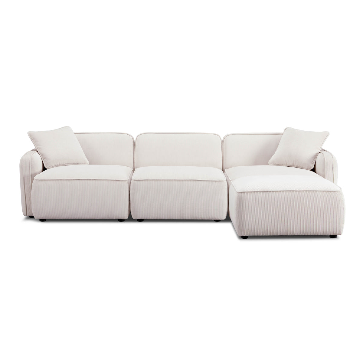 Travie 4-Piece Modular Sectional - White Sand - Image 1