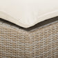 Cali 4-Piece Performance Fabric & Wicker Outdoor Sectional - Cream / Beige - Image 7