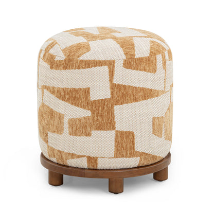Bisou Performance Jacquard Ottoman - Curry - Image 1