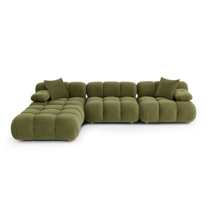 Calliope 4-Piece Performance Modular Sectional - Olive Green - Image 1