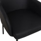 Sydney Performance Vegan Leather Armchair - Set of 2 - Black - Image 4