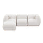 Arezza 4-Piece Stone White Contract-Grade Basketweave Chenille Modular Sectional - Image 1