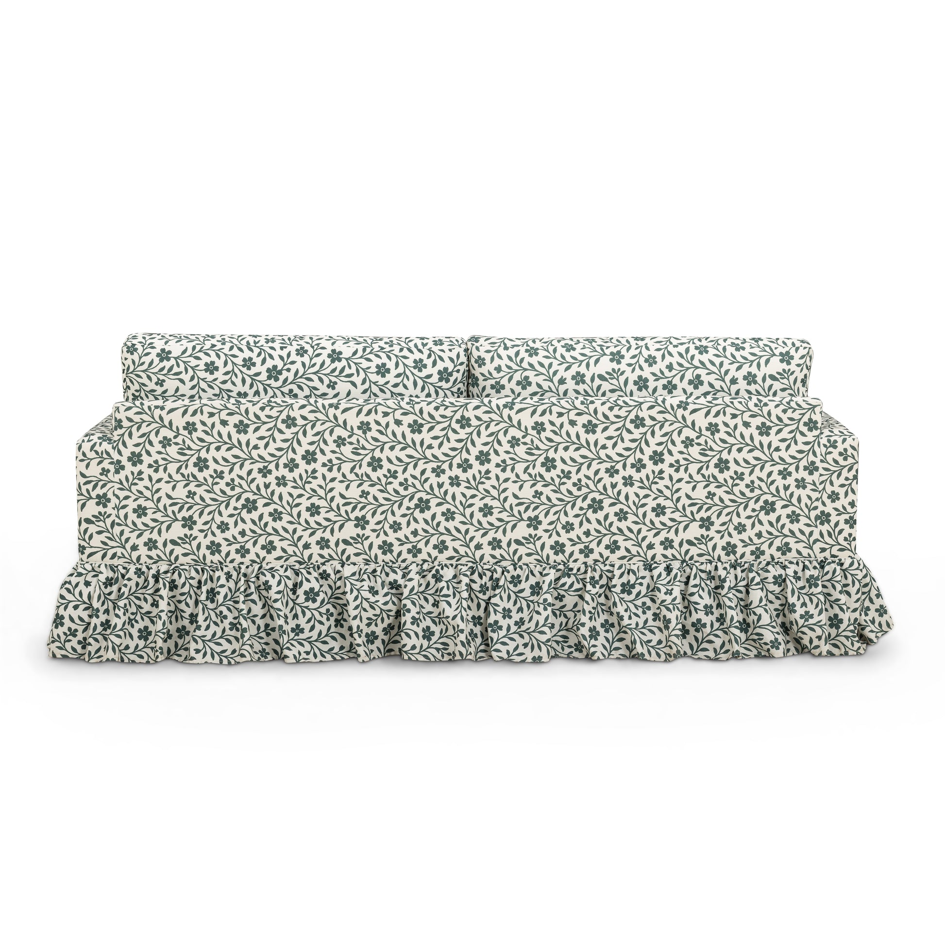 Gertrude 90" Floral Performance Linen Weave Sofa - Image 6