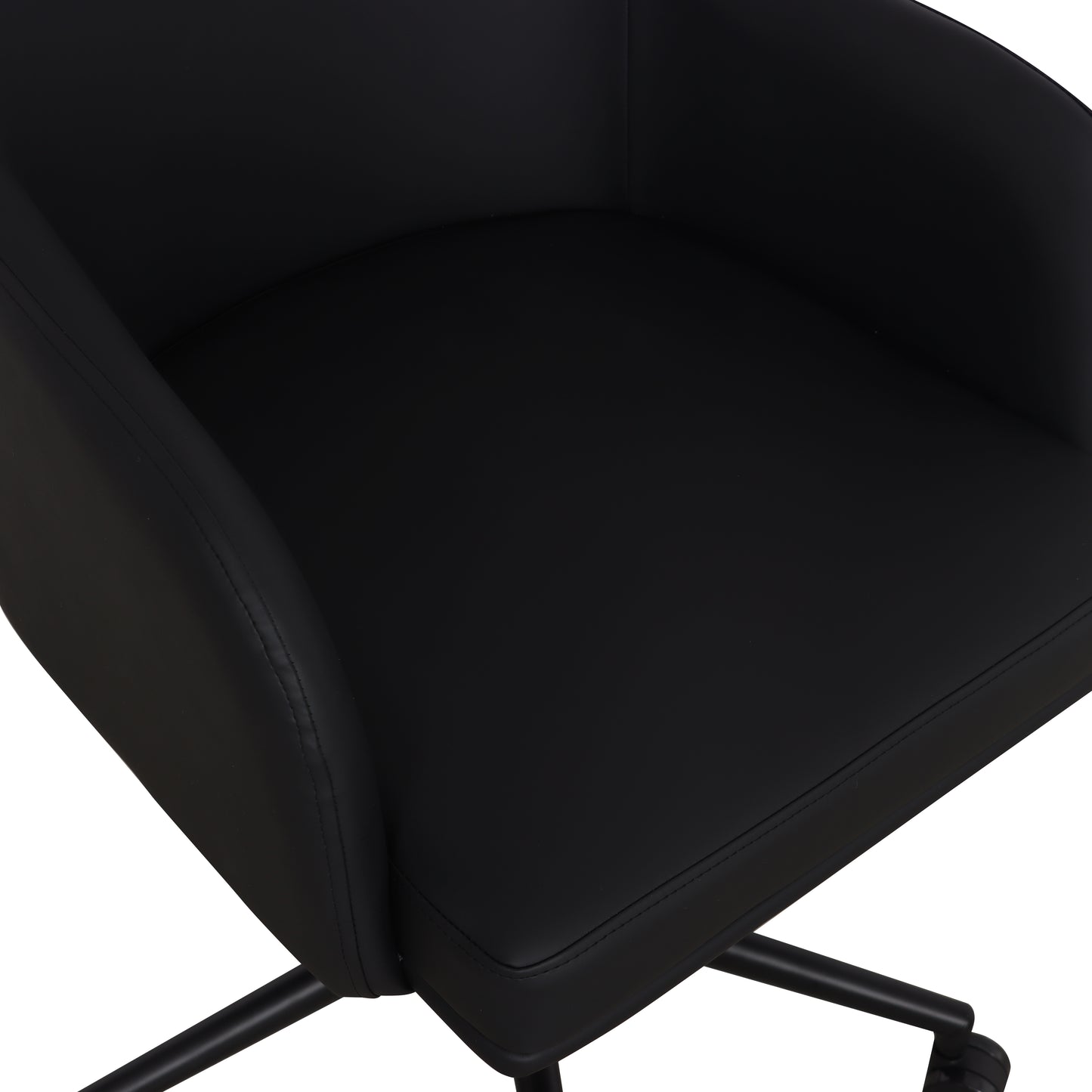 Sydney Performance Vegan Leather Office Desk Chair - Black - Image 3