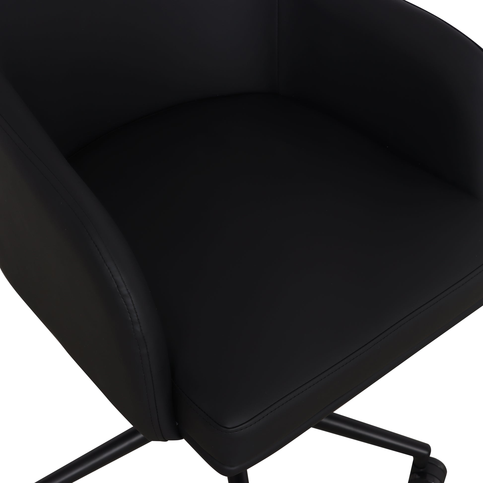Sydney Performance Vegan Leather Office Desk Chair - Black - Image 3