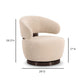 Austin Swivel Accent Chair - Cream - Image 7