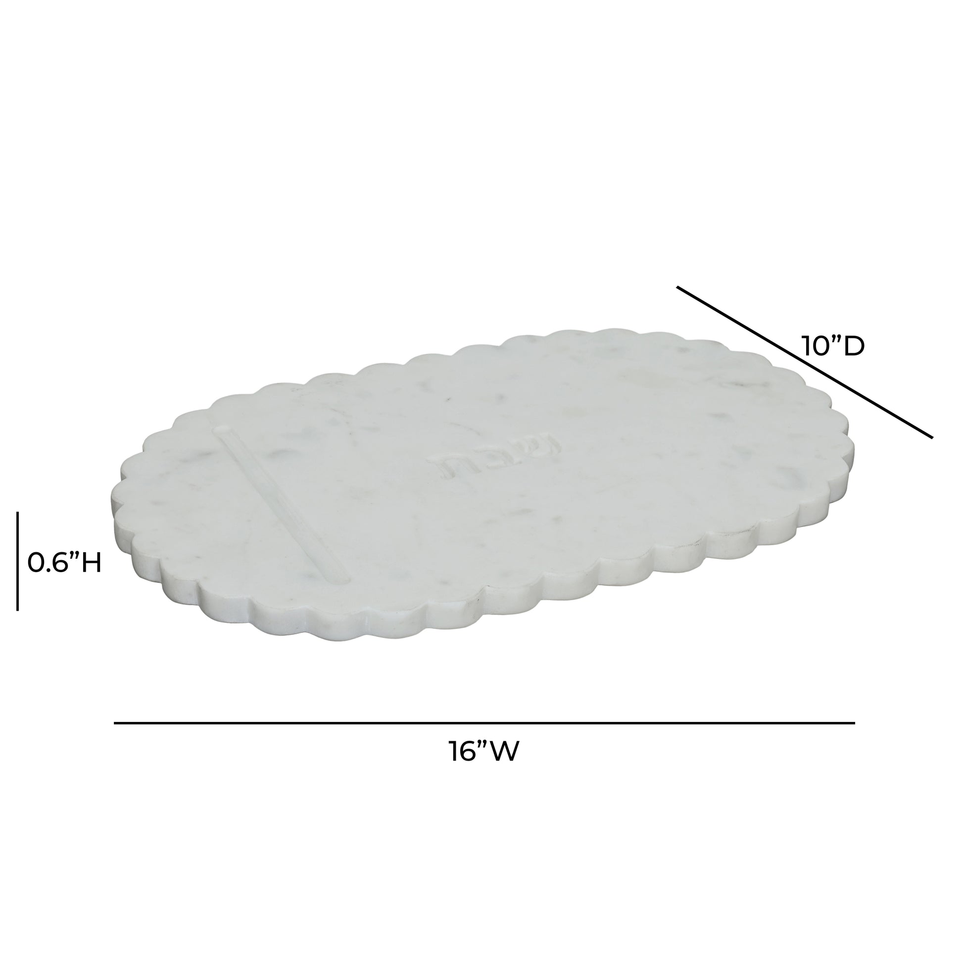 Shabbat Marble Serving Board - White Marble - Image 5