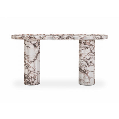 Darcy 59" Concrete Indoor/Outdoor Console Table - Breccia - Image 1