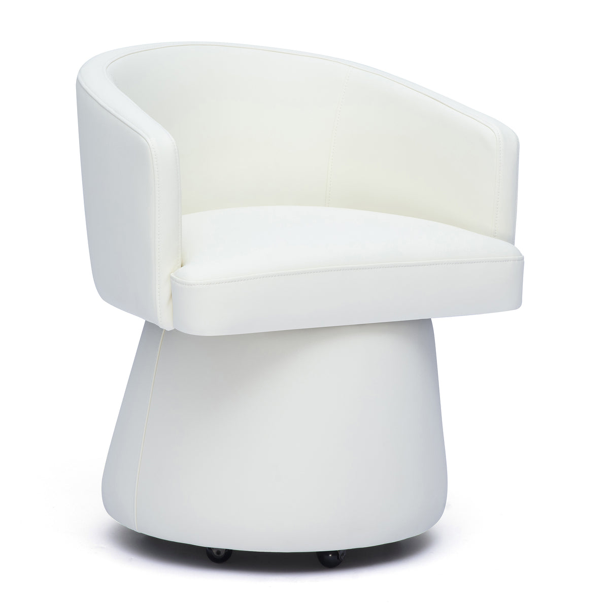 Kristen Rolling Desk Chair - Off-White - Image 1