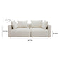 Hangover 81" Modular Loveseat - Cream - Image 5
