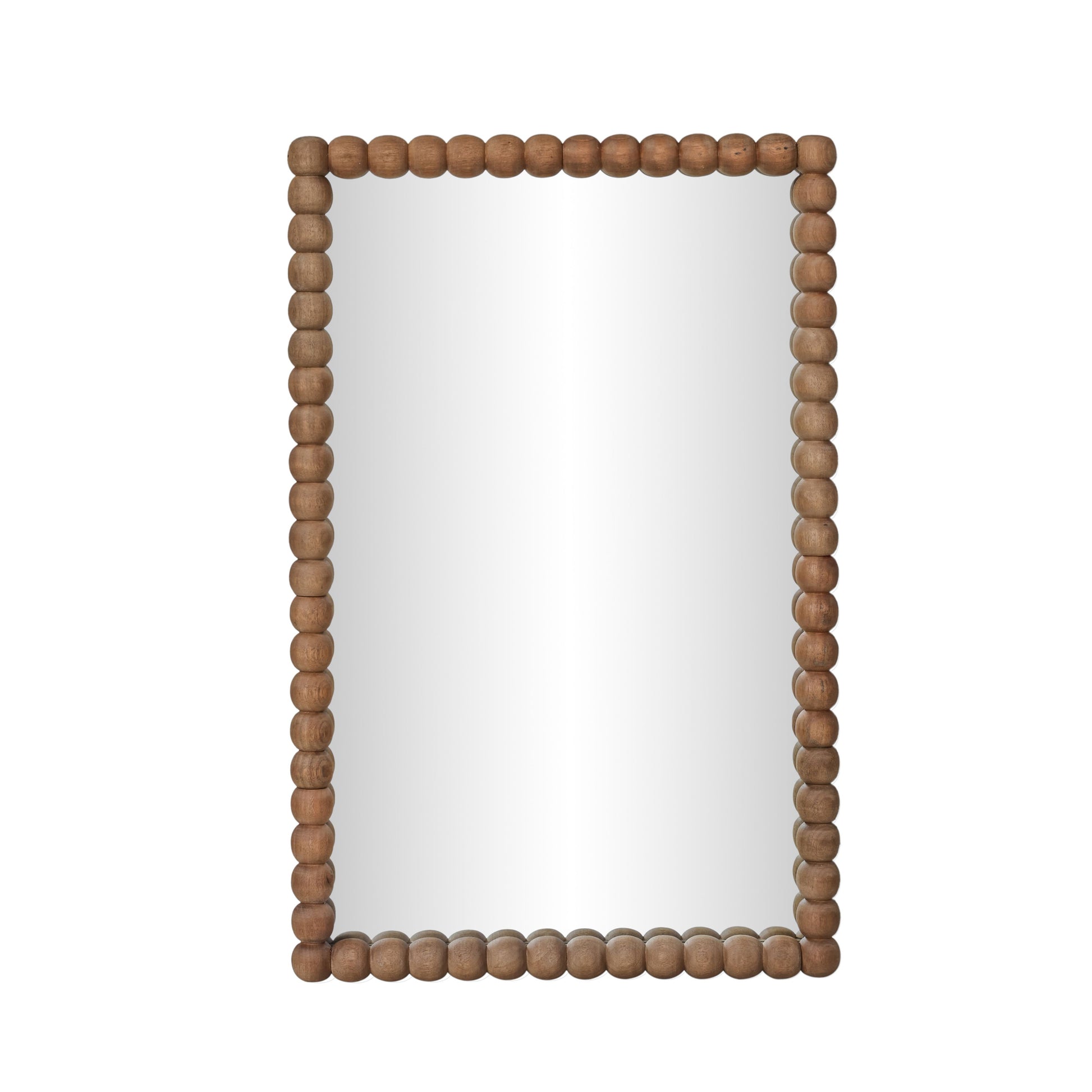 Cheyanne 29"X44" Carved Solid Wood Rectangular Wall Mirror - Image 1