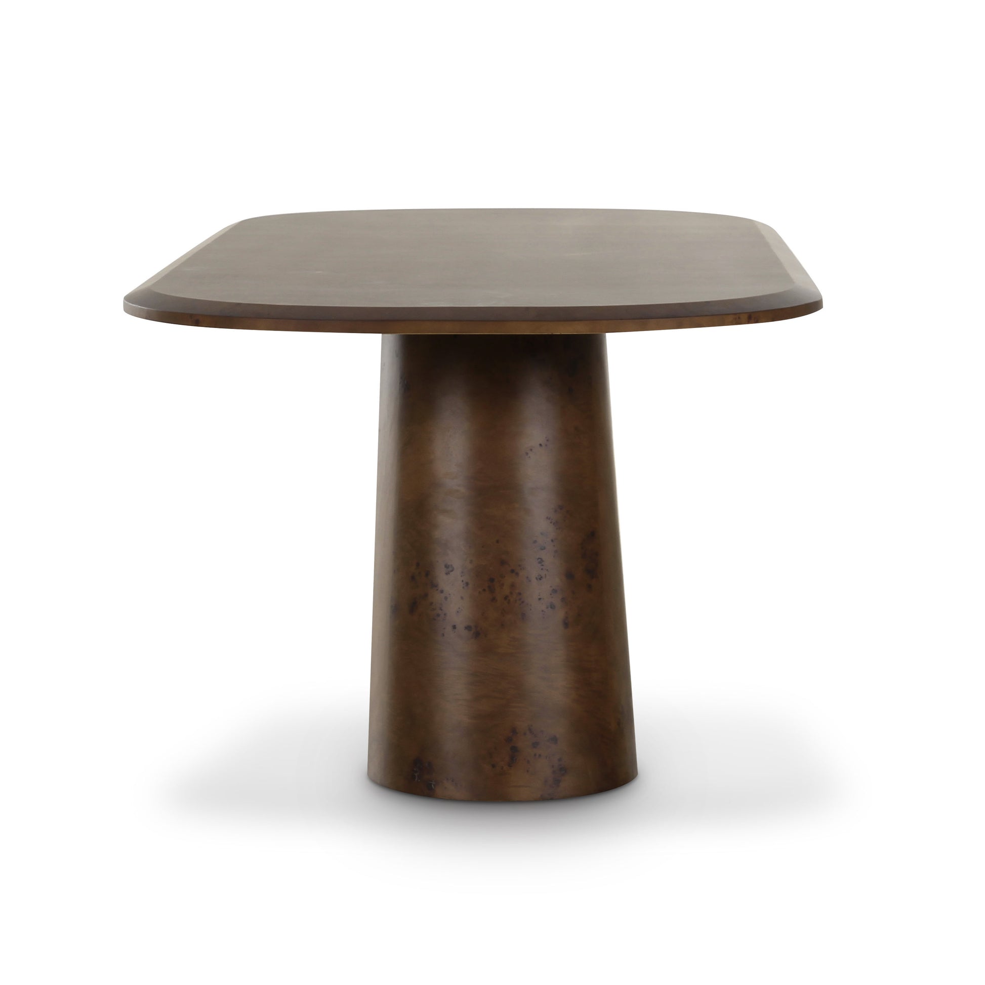 Gladyss 87" Burl Oval Dining Table - Brown - Image 4