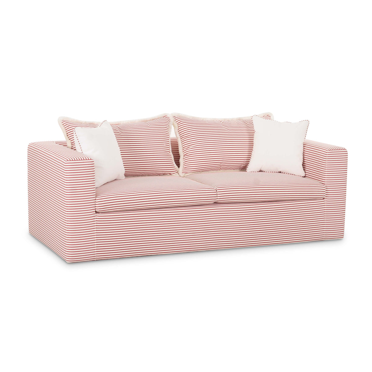 Salty 85" Indoor/Outdoor Sofa - Red Stripes - Image 3