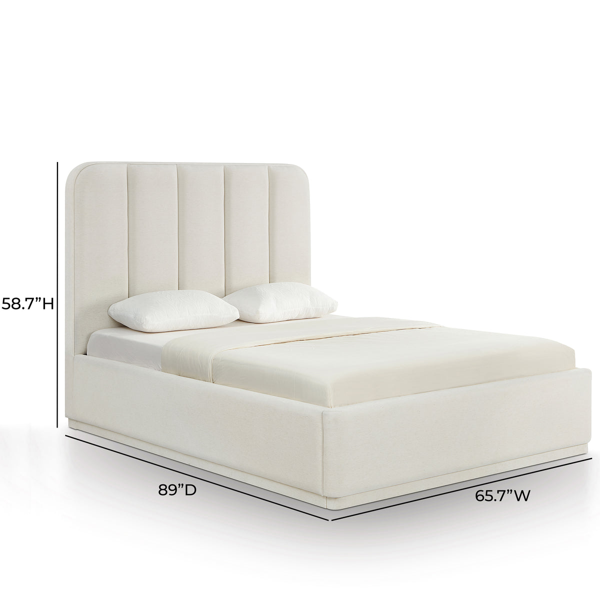 Parker Bed - Cream / Queen - Image 10