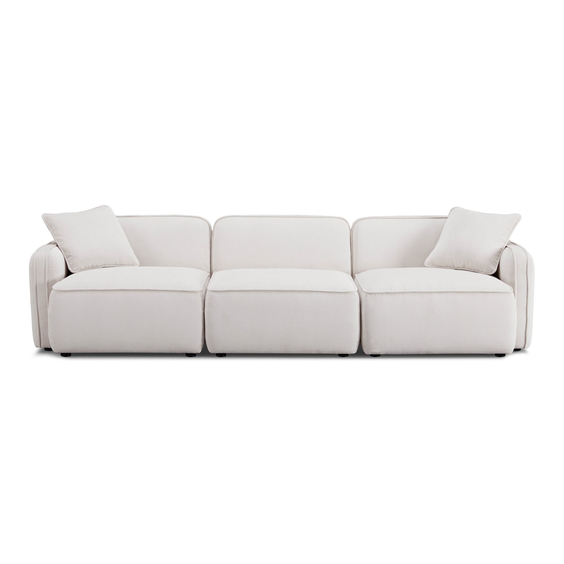 Travie 112" Modular Sofa - White Sand - Image 1