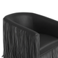 Shag Me Performance Vegan Leather Swivel Accent Chair - Black and White - Image 5