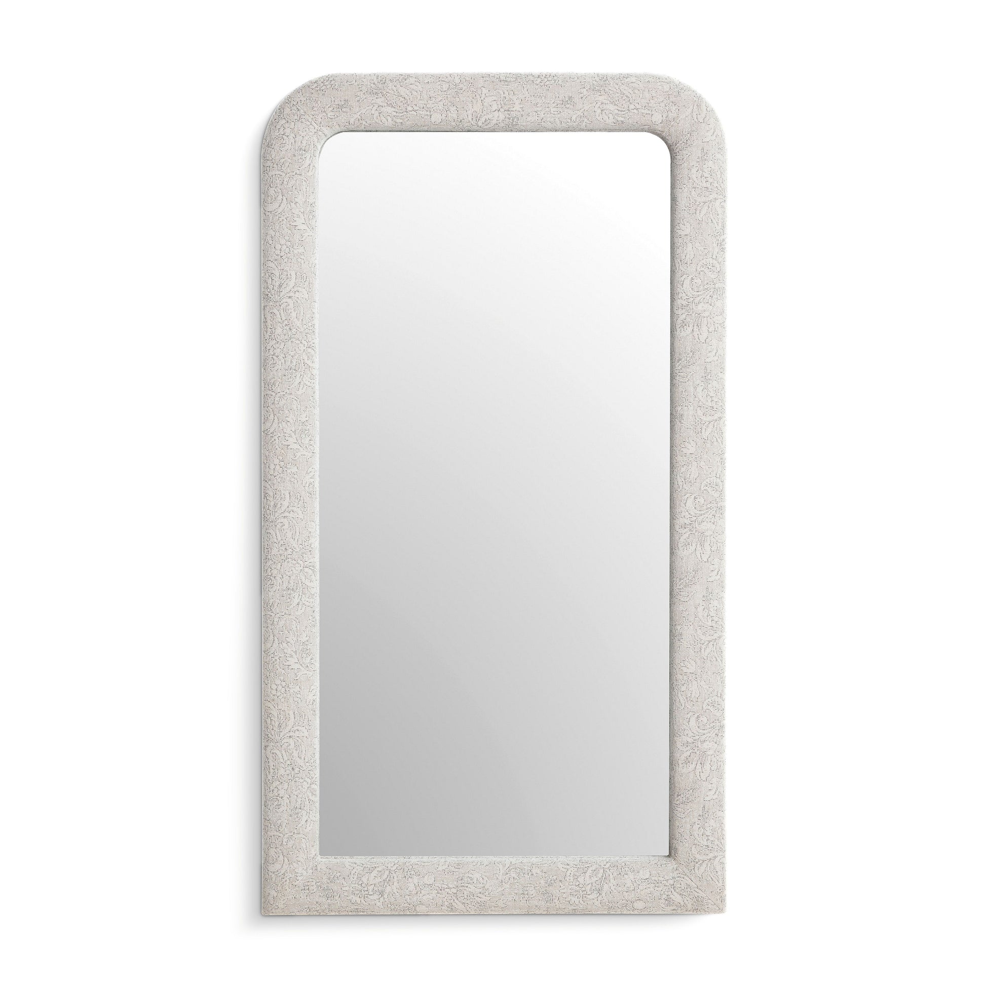 Heidi 43"X78" Upholstered Oversized Floor Mirror - Neutral Floral - Image 1
