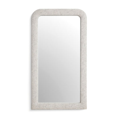 Heidi 43"X78" Upholstered Oversized Floor Mirror - Neutral Floral - Image 1