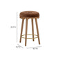 Oodle Bronze Performance Vegan Mohair Light Walnut Counter Stool - Image 6