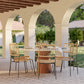 Cynthia 54" Concrete Indoor/Outdoor Dining Table - Travertine,Walnut Brown / 54" - Image 2