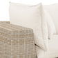 Cali 120" Performance Fabric & Wicker Outdoor Sofa - Cream / Beige - Image 4
