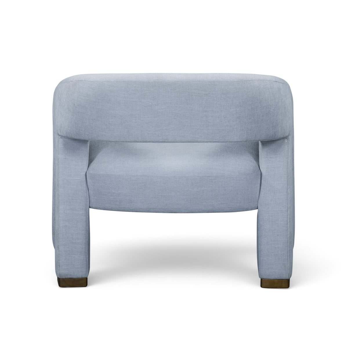 Florence Linen Accent Chair - Blue - Image 6