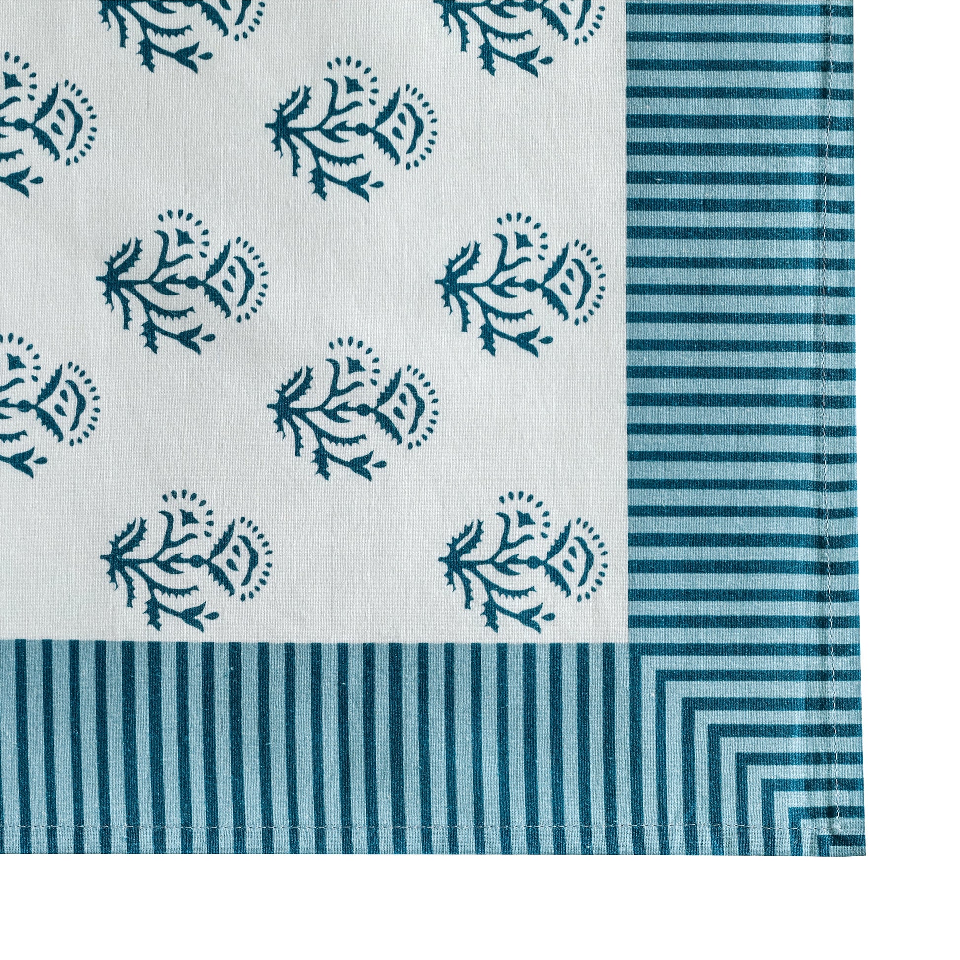 Crissy Cotton Canvas Printed Napkins - Set of 4 - Blue Vintage Floral - Image 4