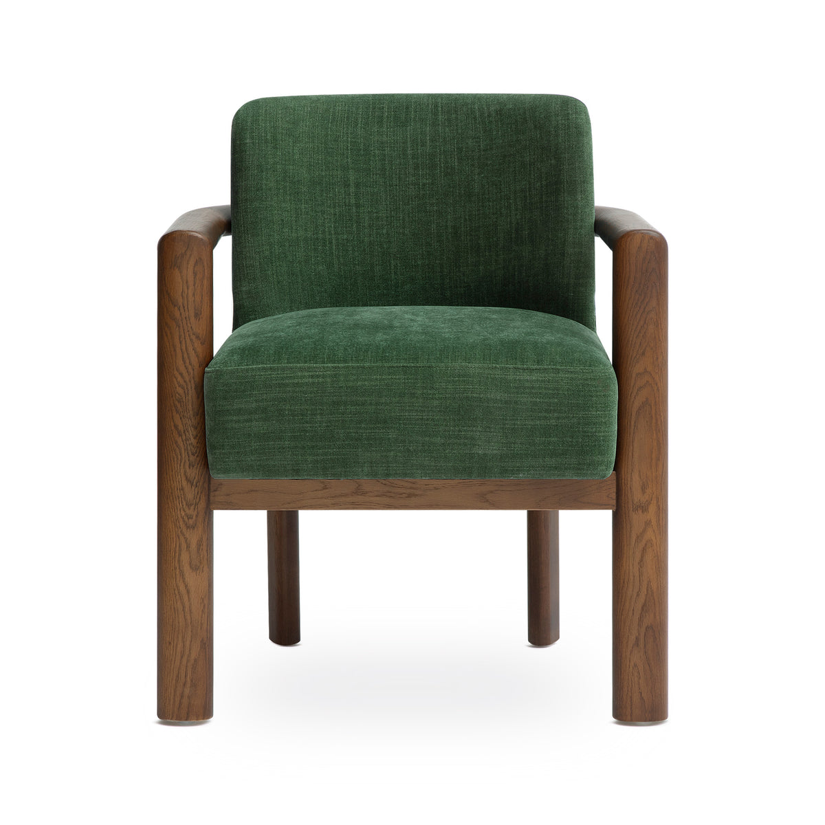 Irma Textured Performance Velvet Dining Chair - Forest Green - Image 2