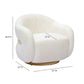 Salma Swivel Accent Chair - Cream - Image 6