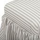 Gertrude Performance Linen Skirted Ottoman - Khaki - Image 4