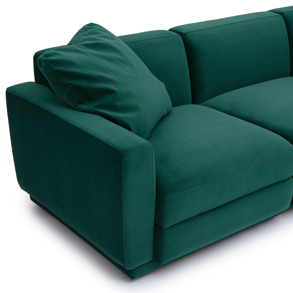 Perry 5-Piece Modular L-Sectional - Deep Green - Image 3