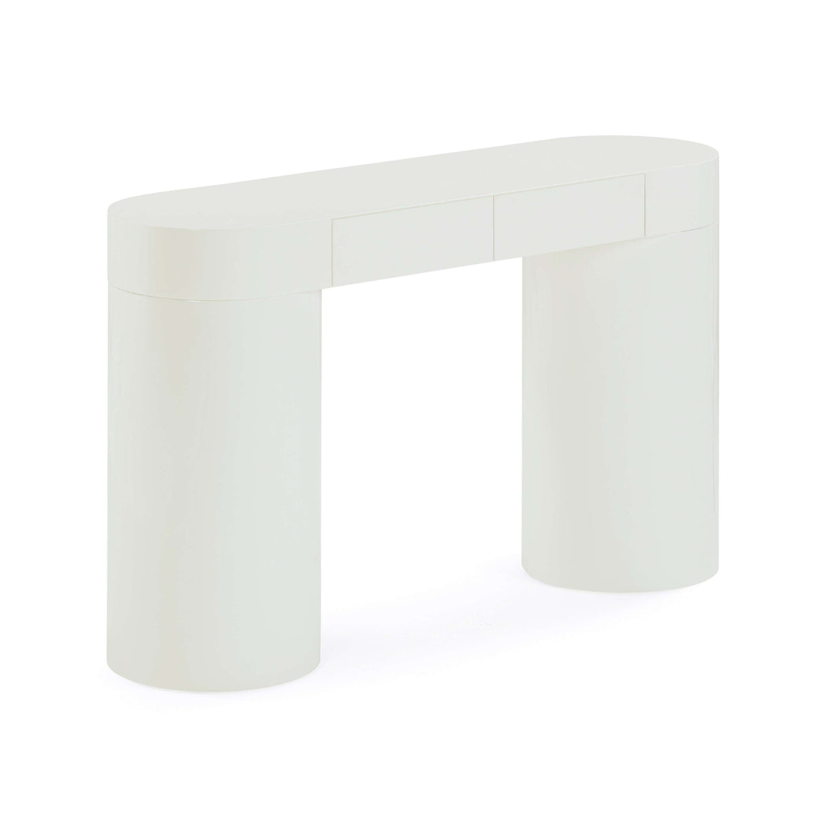 Mira 50" High Gloss Console Table - Cream - Image 2
