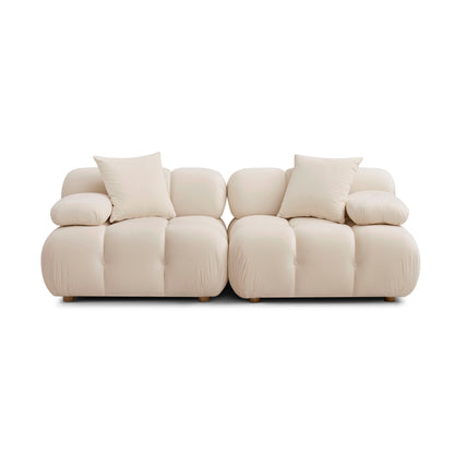 Calliope 79" Modular Loveseat - Off-White - Image 2