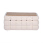 Anita 39" Faux Shearling Storage Bench With Reversible Tray Top - Cream - Image 4