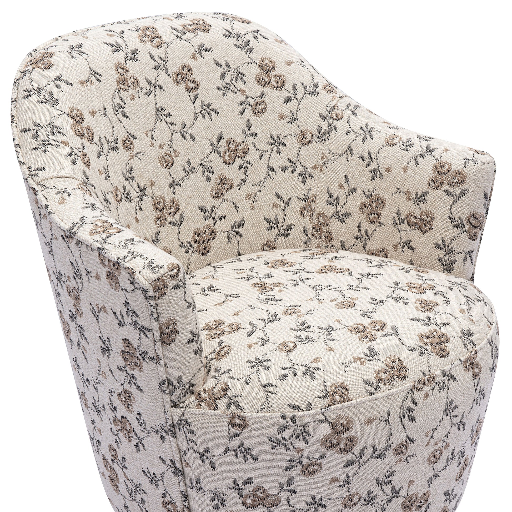 Skyla Swivel Accent Chair - Beige Floral - Image 5