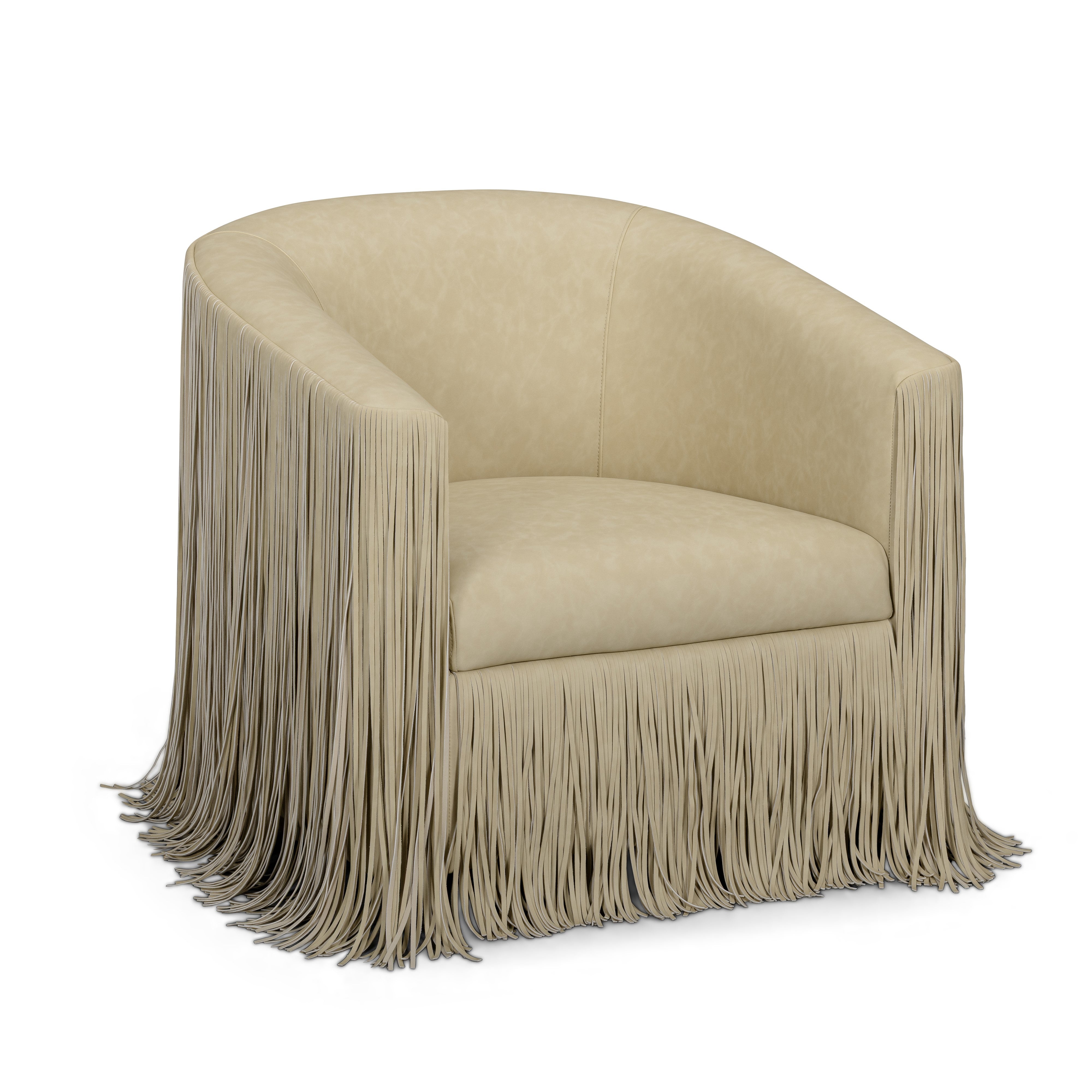 TOV Furniture Shag Me Swivel Accent Chair - Thumbnail 2