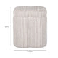 Lilou Cream Striped Jacquard Storage Accent Stool - Image 6