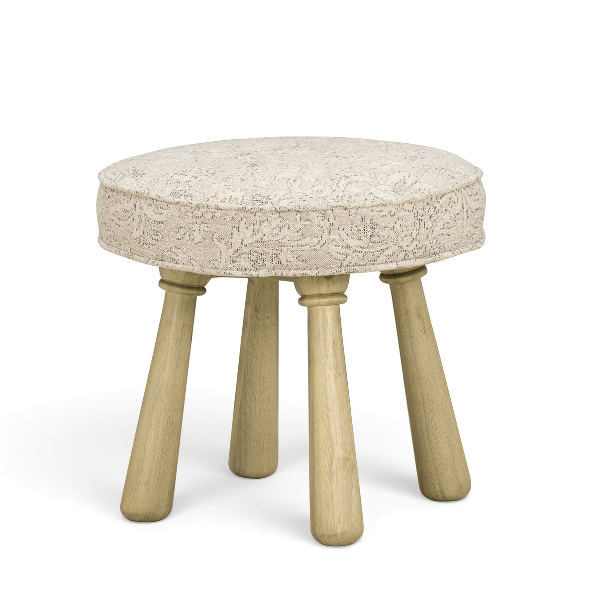 Pookie Accent Stool - Neutral Floral - Image 1