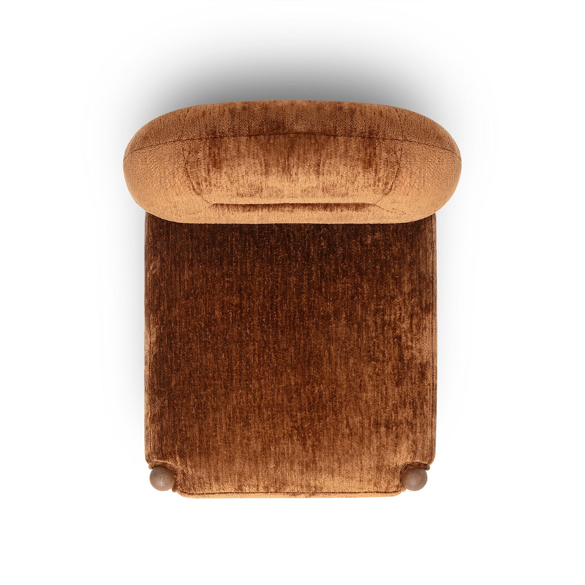 Bruno Thick Performance Chenille Arched Back Dining Chair - Bronze - Image 6