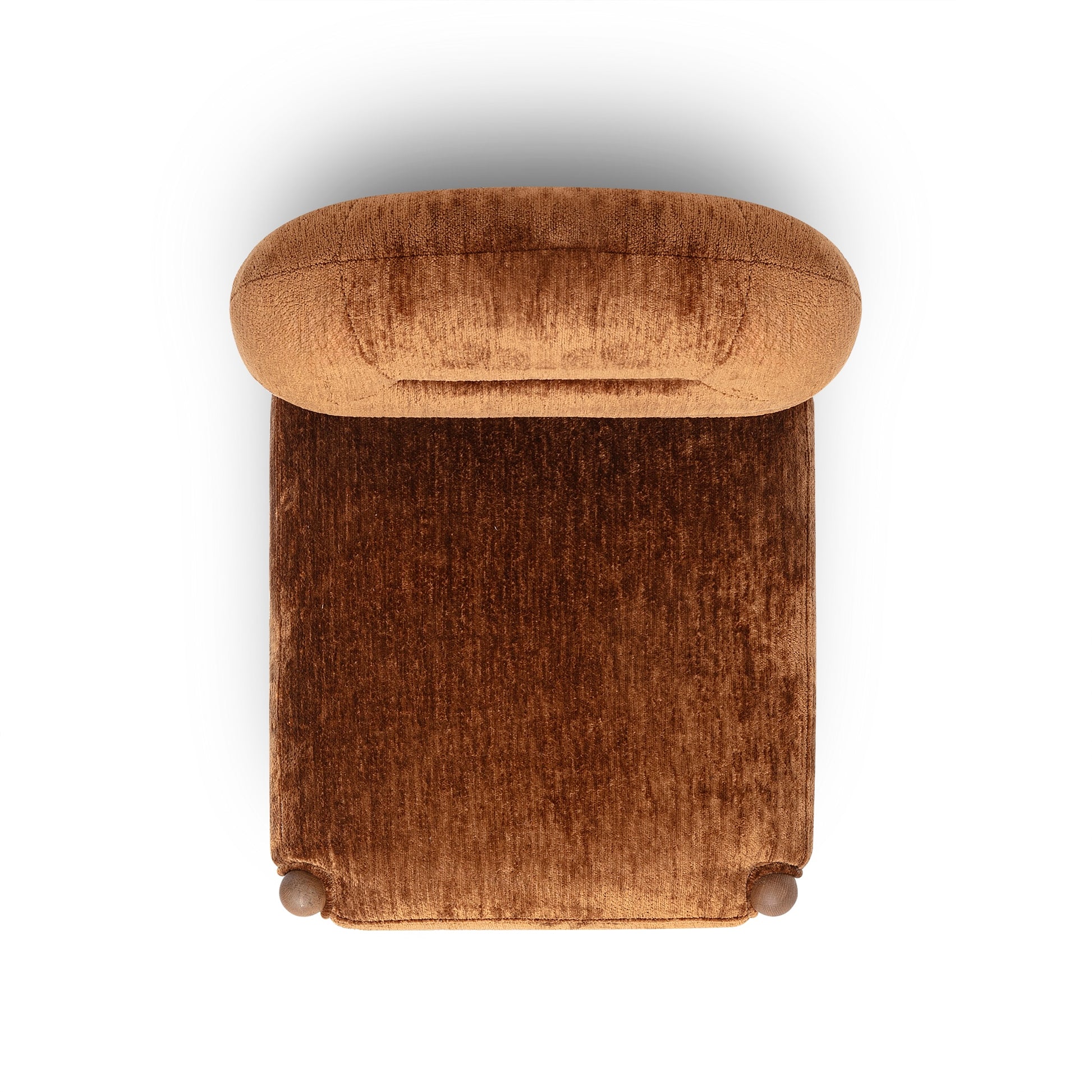 Bruno Thick Performance Chenille Arched Back Dining Chair - Bronze - Image 6