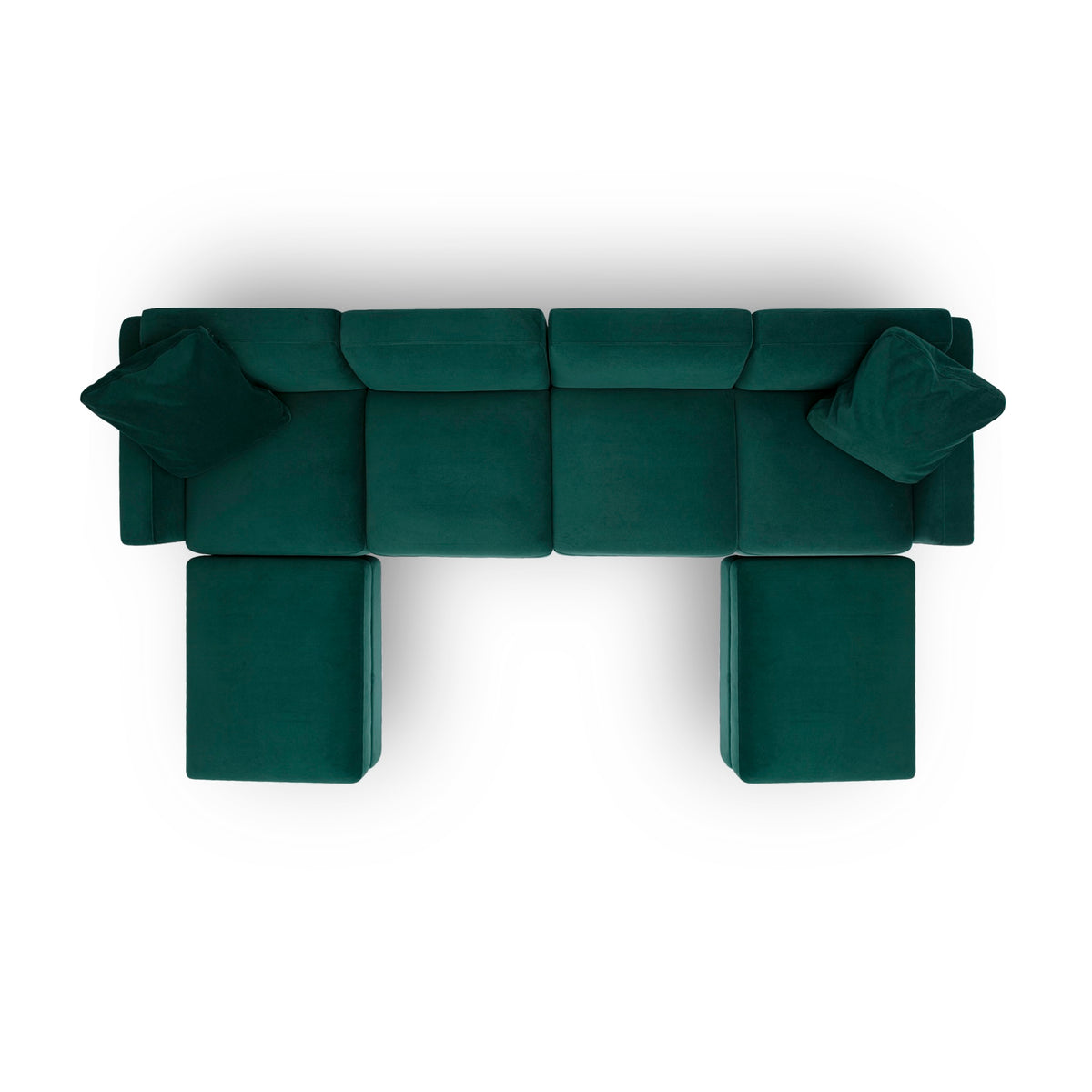 Perry 6-Piece Modular U-Sectional - Deep Green - Image 5