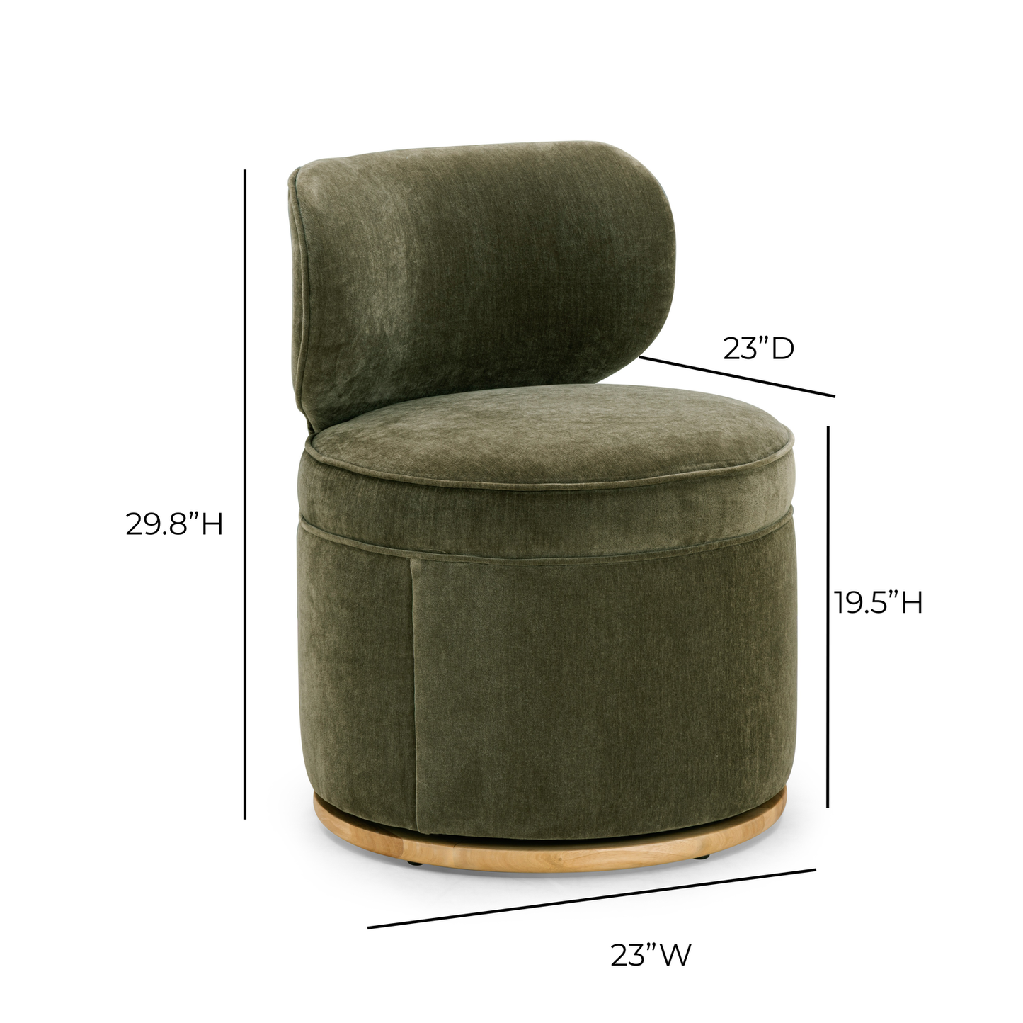 Amaya Swivel Desk Chair - Green - Image 7