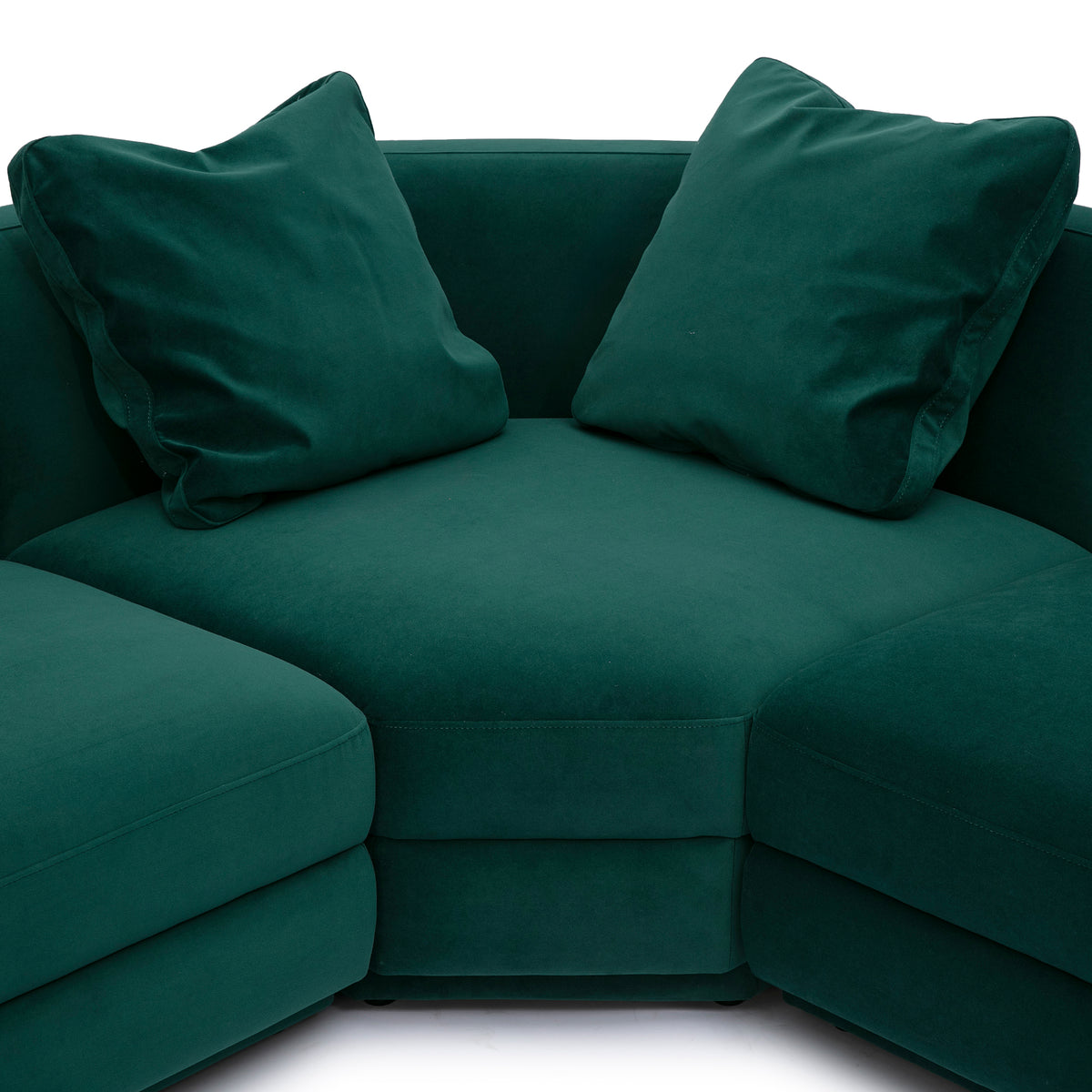 Perry 5-Piece Modular L-Sectional - Deep Green - Image 2