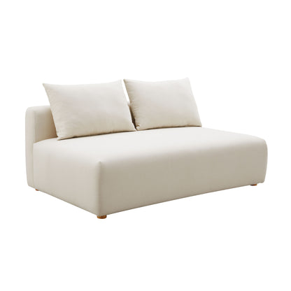 Hangover 64" Armless Loveseat - Off-White - Image 1