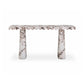 Janice 61" Breccia Faux Marble Console Desk - Image 1