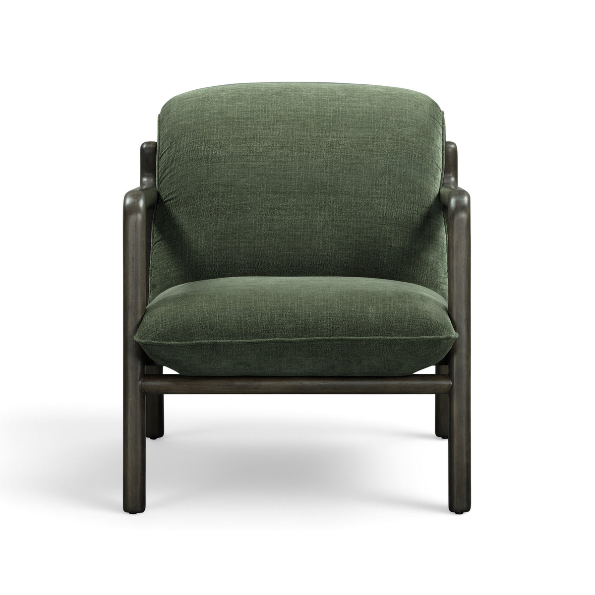 Vivienne Upcycled Performance Velvet Accent Chair - Forest Green - Image 2
