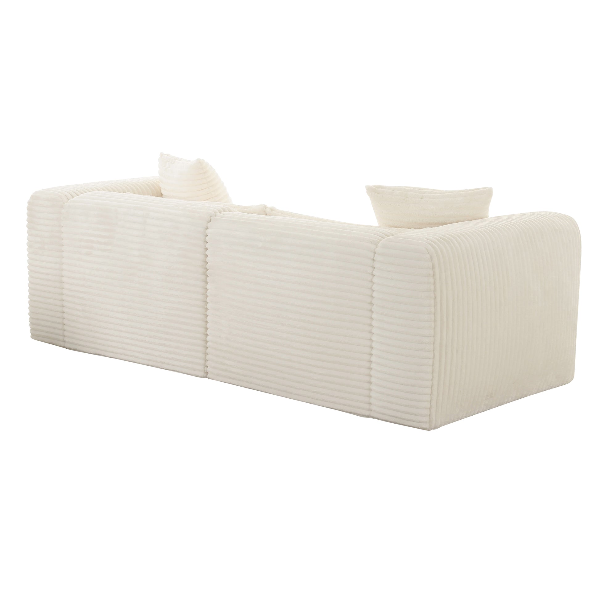 Tarra 86" Modular Loveseat - Off-White - Image 5