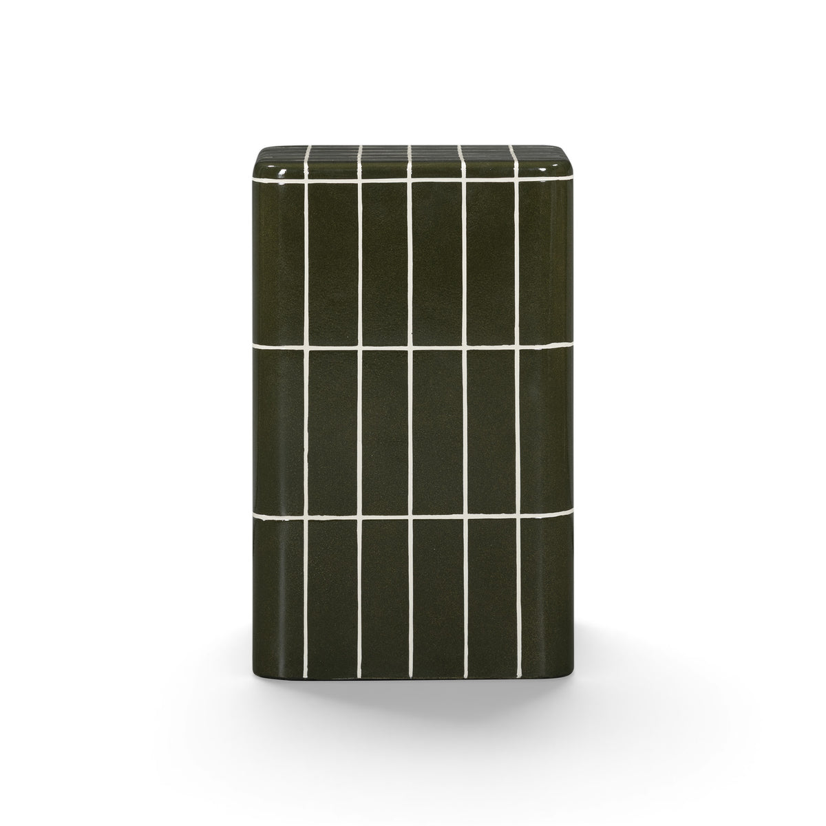 Tatiana Square Concrete Indoor/Outdoor Side Table - Forest Green - Image 2
