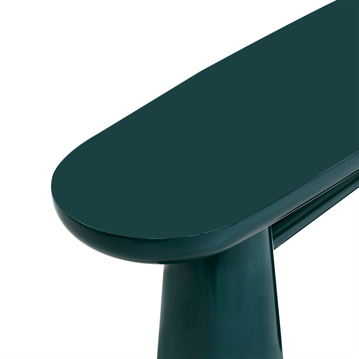 Baila 50" Glossy Lacquer Console Table - Forest Green - Image 6