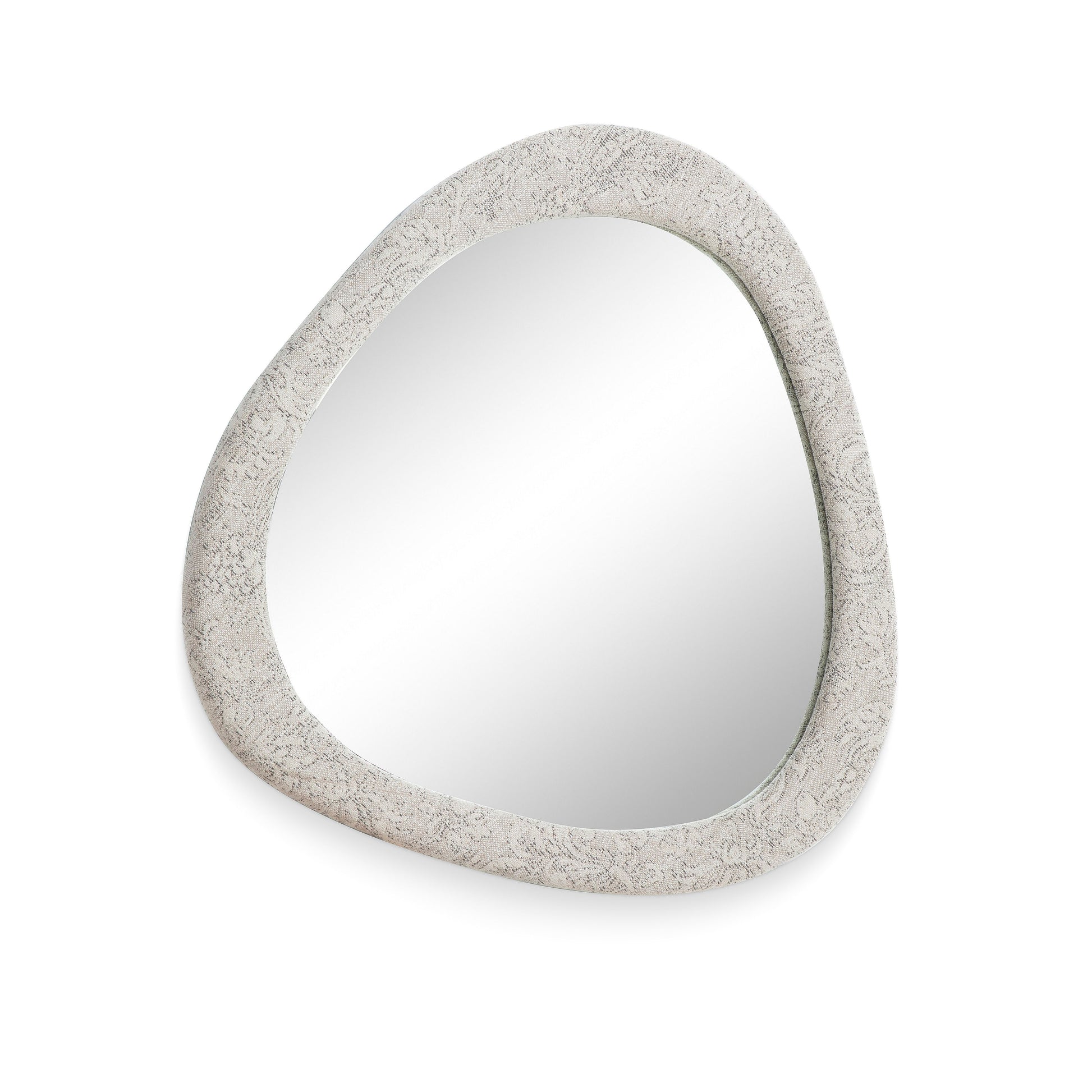 Klaryss 32"X25" Neutral Floral Jacquard Mirror - Image 2